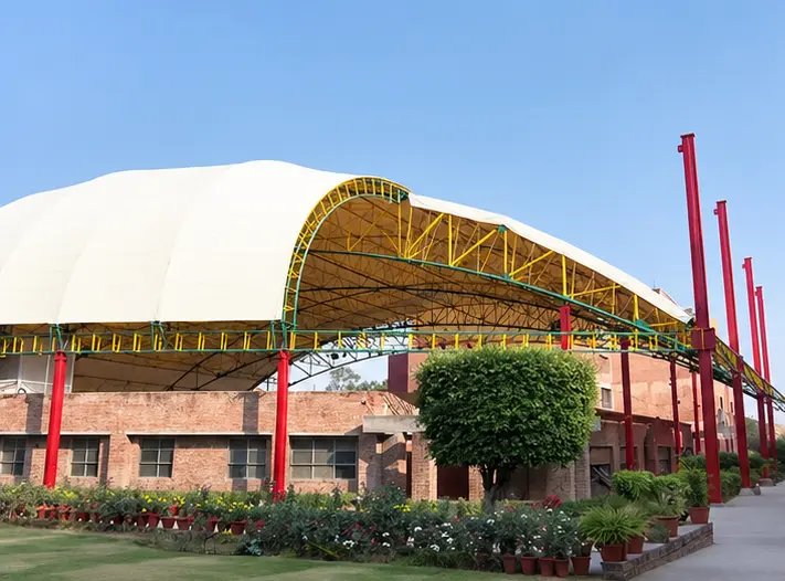 Gyan Bharti School, Saket tensile structure, Ekra Decor &mdash; photograph 2